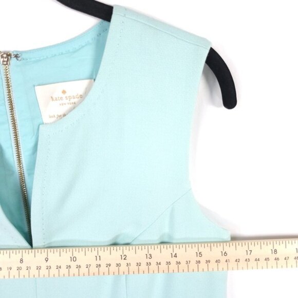 KATE SPADE Women’s Sheath Dress Pockets Mint Green Tiffany Blue NJMU2538 Size 0 - Picture 7 of 14
